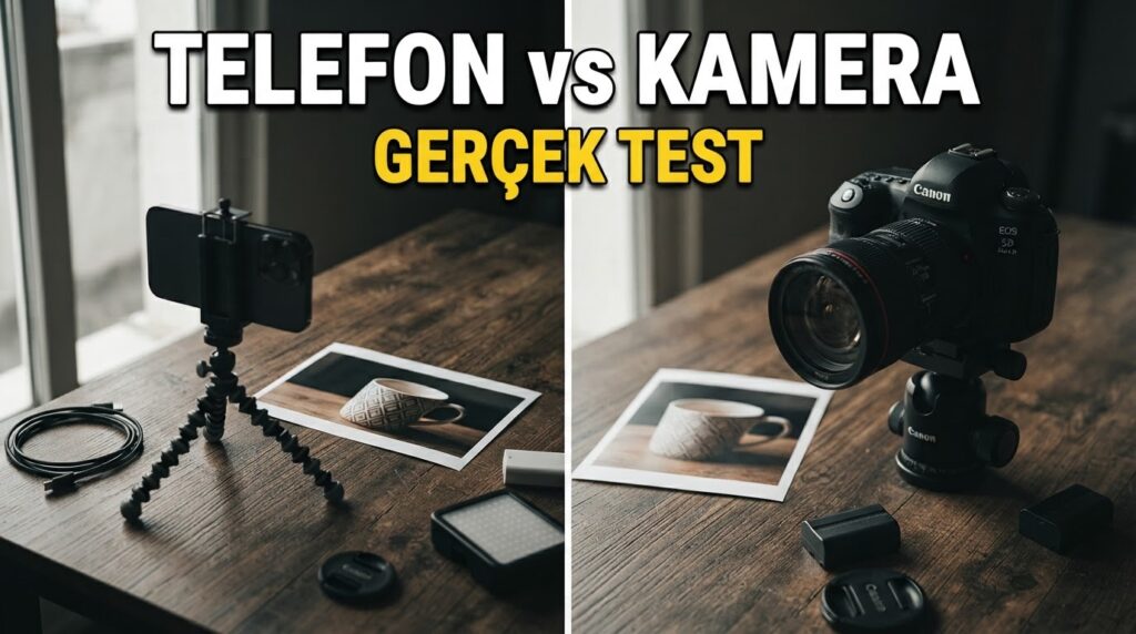 Telefon ile Profesyonel Kamera Arasındaki Fark: Ürün Fotoğrafında Gerçek Test