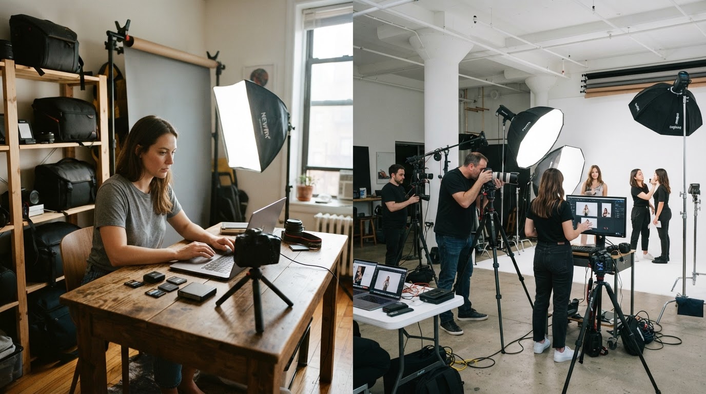 Freelance fotoğrafçı çalışma ortamı