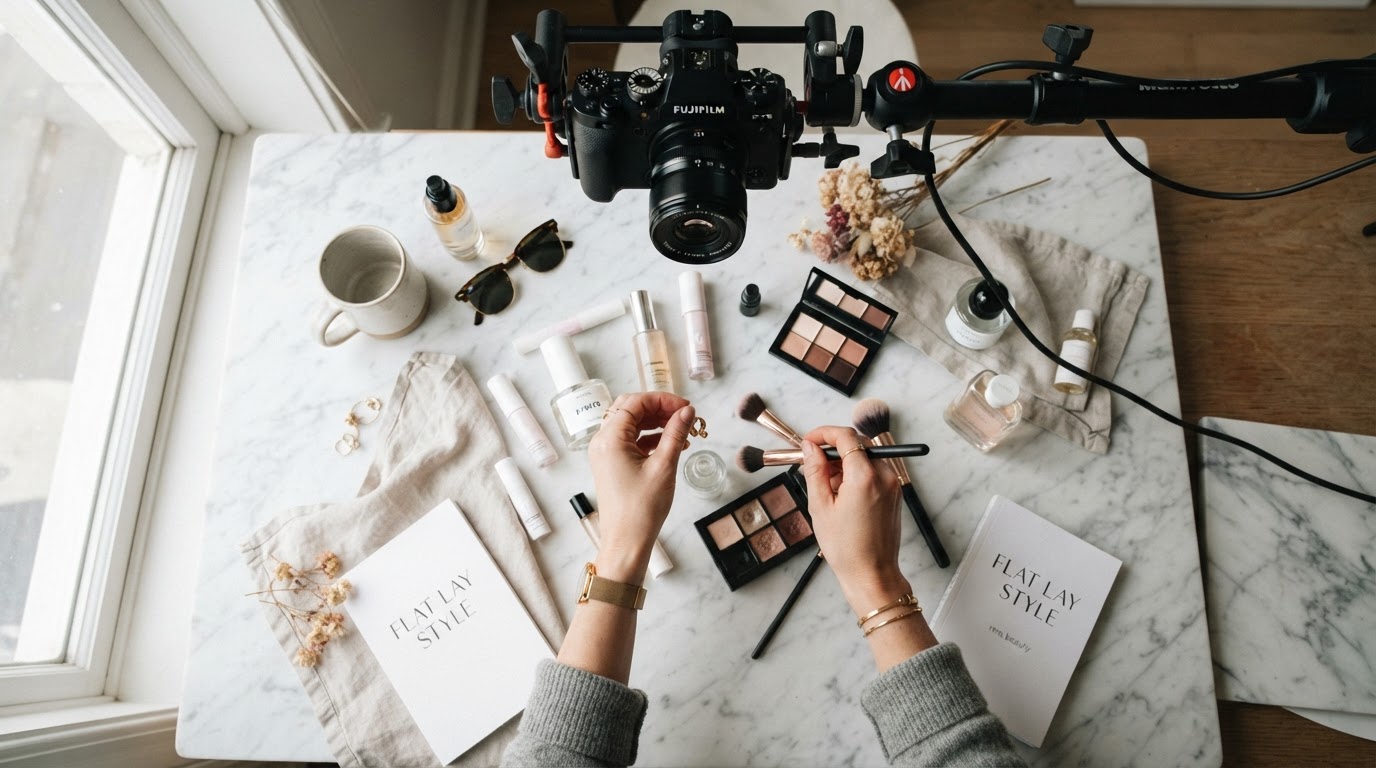 Overhead flat lay çekim